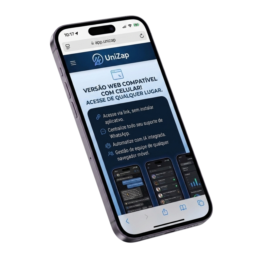 Tela do aplicativo UniZap no celular